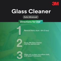 Chai Xịt Vệ Sinh Kính Ô Tô 3M Glass Cleaner 400ml Làm Sạch Vết Ố, Vệt Dầu Kính Lái, Gương Xe Hơi