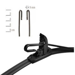 Gạt Mưa Ô Tô Bosch Advantage Loại Thân Cứng Xương Sắt - HÀNG CHÍNH HÃNG