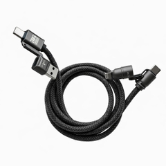 Cáp Sạc Lò Xo Đa Năng 4-in-1 Sạc Nhanh 240W, Chống Rối Cho Điện Thoại Máy Tính Bảng, Hỗ Trợ Carplay