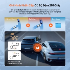 Camera Hành Trình 70mai T400 3 Mắt 2.5K HDR, Ghi Hình Trước Trong Và Sau Xe Cho Xe Taxi Công Nghệ