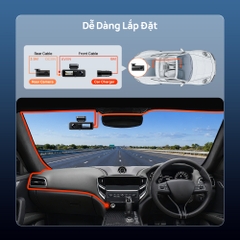 Camera Hành Trình 70mai T400 3 Mắt 2.5K HDR, Ghi Hình Trước Trong Và Sau Xe Cho Xe Taxi Công Nghệ