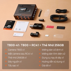 Camera Hành Trình 70mai T800 4K HDR 3 Kênh, Ghi Hình Trước Trong Và Sau Xe Định Vị và Giám Sát Từ Xa