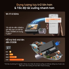 Camera Hành Trình 70mai T800 4K HDR 3 Kênh, Ghi Hình Trước Trong Và Sau Xe Định Vị và Giám Sát Từ Xa