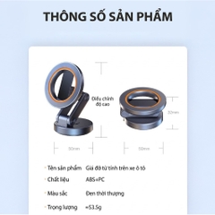 Giá Đỡ Kẹp Điện Thoại Ô Tô Từ Tính Thông Minh Cao Cấp AUTREX Dán Taplo hoặc Kính Lái Xe Hơi