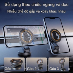 Giá Đỡ Kẹp Điện Thoại Ô Tô Từ Tính Thông Minh Cao Cấp AUTREX Dán Taplo hoặc Kính Lái Xe Hơi