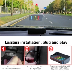 Màn Hình Hiển Thị Tốc Độ HUD M4 (Chuẩn OBD 2) Dùng Cho Hầu Hết Các Dòng Ô Tô Xe Hơi - Phiên Bản 2026