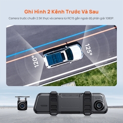 Camera Hành Trình Ô tô Kẹp Gương 70mai Rearview Dash Cam S410 (Màn hình cảm ứng, ra lệnh giọng nói)