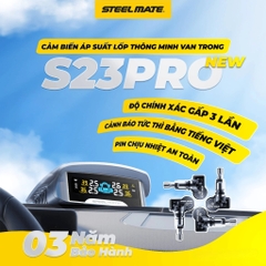 Cảm Biến Áp Suất Lốp Van Trong STEELMATE TP S23 PRO Cảnh Báo Giọng Nói Tiếng Việt (Chính Hãng)