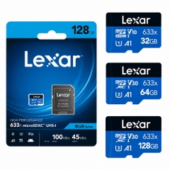 Thẻ Nhớ MicroSD Lexar 633x (32GB/64GB/128GB) Tốc Độ Cao Hỗ Trợ Ghi Hình 4K Cho Camera Hành Trình