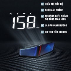 Màn Hình Hiển Thị Tốc Độ HUD W1 / M2 / W2 / M2S (GPS, nguồn USB) Cho Mọi Ô Tô Xe Hơi Phiên Bản 2026