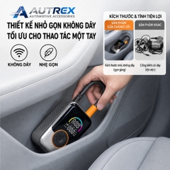 Máy Bơm Lốp Ô Tô Xe Máy Mini Dùng Pin CAO CẤP AUTREX AT-221PRO Tự Động Ngắt Theo Áp Suất Cài Đặt