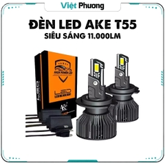 Đèn LED Ô Tô Xe Hơi Siêu Sáng Cao Cấp AKE T55 11.000LM 6000K Chân H1 H3 H4 H7 H11 9005 9006 9012
