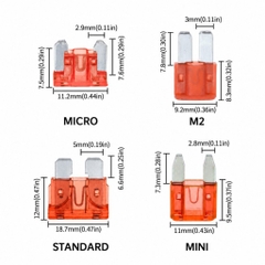 Cầu Chì Ô Tô (combo 10 cái) Tuỳ Chọn Size (Micro, M2, Mini, Standard) và Ampe (5A, 10A, 15A, 20A, 25A, 30A)