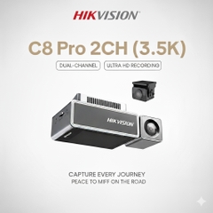 Camera Hành Trình Hikvision C8 Pro 3.5K, Ghi Hình Siêu Nét, Hỗ Trợ ADAS, GPS, Wifi 5, 4G Chính Hãng
