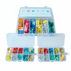 Hộp 120 Cầu Chì Dự Phòng cho Ô Tô, Xe Hơi, Xe Máy, Xe Tải (nhiều kích cỡ)