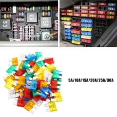 Hộp 120 Cầu Chì Dự Phòng cho Ô Tô, Xe Hơi, Xe Máy, Xe Tải (nhiều kích cỡ)