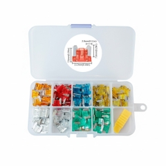 Hộp 120 Cầu Chì Dự Phòng cho Ô Tô, Xe Hơi, Xe Máy, Xe Tải (nhiều kích cỡ)