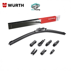 Gạt Mưa Ô Tô WURTH Flat Blade Max Thân Mềm CAO CẤP Hỗ Trợ Thay Ngàm Đa Năng Cho Hầu Hết Dòng Xe Hơi