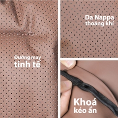 Gối Dựa Lưng Tựa Cổ Ô Tô Xe Hơi Da NAPPA Cao Cấp Thoáng Khí Chống Đau Mỏi Cổ Và Lưng phiên bản 2025