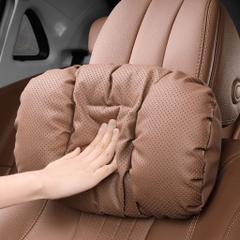 Gối Dựa Lưng Tựa Cổ Ô Tô Xe Hơi Da NAPPA Cao Cấp Thoáng Khí Chống Đau Mỏi Cổ Và Lưng phiên bản 2025
