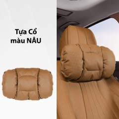Gối Dựa Lưng Tựa Cổ Ô Tô Xe Hơi Da NAPPA Cao Cấp Thoáng Khí Chống Đau Mỏi Cổ Và Lưng phiên bản 2025