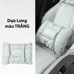 Gối Dựa Lưng Tựa Cổ Ô Tô Xe Hơi Da NAPPA Cao Cấp Thoáng Khí Chống Đau Mỏi Cổ Và Lưng phiên bản 2025