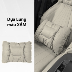 Gối Dựa Lưng Tựa Cổ Ô Tô Xe Hơi Da NAPPA Cao Cấp Thoáng Khí Chống Đau Mỏi Cổ Và Lưng phiên bản 2025