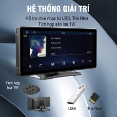 Màn Hình Ô Tô 10.26 inch IPS Hỗ Trợ Kết Nối Carplay / Android Không Dây Tích Hợp Camera Lùi AHD