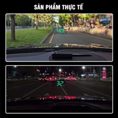 Màn Hình Hiển Thị Tốc Độ HUD W1 / M2 (GPS, nguồn USB) Dùng Cho Mọi Dòng Ô Tô Xe Hơi - Phiên Bản 2025