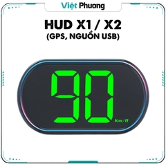 Màn Hình Hiển Thị Tốc Độ HUD X1 / X2 (GPS, nguồn USB) Dùng Cho Mọi Dòng Ô Tô Xe Hơi - Phiên Bản 2025