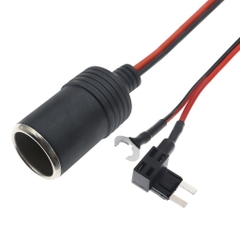 Tẩu Phụ Kèm Dây Nối Lấy Điện Từ Cầu Chì Xe Hơi Ô Tô Cấp Nguồn Cho Camera Hành Trình, Máy Bơm Lốp, ..