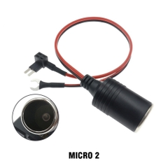 Tẩu Phụ Kèm Dây Nối Lấy Điện Từ Cầu Chì Xe Hơi Ô Tô Cấp Nguồn Cho Camera Hành Trình, Máy Bơm Lốp, ..