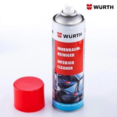 Dung Dịch Vệ Sinh Nội Thất Hoạt Tính Wurth Interior Cleaner Dạng Bọt Cho Ghế Da, Taplo, Trần Nỉ, ..