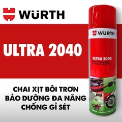 Dung Dịch Bảo Dưỡng Đa Năng Wurth Ultra 2040 With PTFE 500ml Bôi Trơn, Phá Gỉ, Chống Gỉ Sét