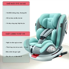 Ghế Ngồi Ô Tô Trẻ Em ISOFIX Children Safety Seat Xoay 360 Độ Cho Bé Sơ Sinh Đến 12 Tuổi