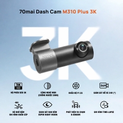 Camera Hành Trình Ô tô 70mai M310 Plus 3K Phiên Bản Mới 2025 QUỐC TẾ Độ Nét Cao (hàng Chính Hãng)
