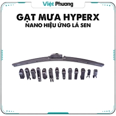Gạt Mưa Silicone HyperX CAO CẤP Hỗ Trợ Thay Ngàm Đa Năng Lưỡi Gạt Phủ Nano Hiệu Ứng Lá Sen