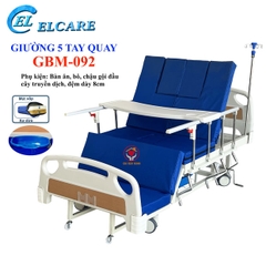 GIƯỜNG BỆNH NHÂN GBM-092 , 05 TAY QUAY NEW