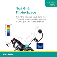 Xe Lăn Cao Cấp Đài Loan Karma VIP2- Hỗ Trợ Ngả Nằm Giúp Chăm Sóc Toàn Diện