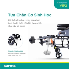 Xe Lăn Cao Cấp Đài Loan Karma VIP2- Hỗ Trợ Ngả Nằm Giúp Chăm Sóc Toàn Diện