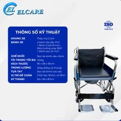 Xe Lăn Bô 2 Lớp Ghế, Có Phanh Tay-XL-365