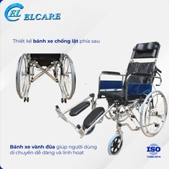 Xe Lăn Có Bô, Ngả Nằm -  OROMI ALK952LBC-46
