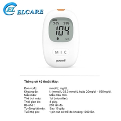Máy đo đường huyết Yuwell Accusure 710 Tặng Kèm 20 Que và 20 kim