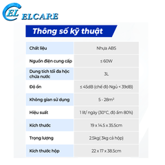 Máy Hút Ẩm Không Khí Thông Minh 3L Oromi YP2118 New