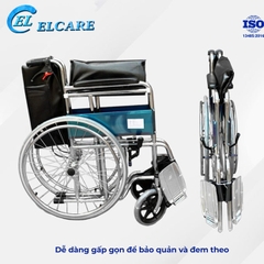 OROMI DY01809 - Xe Lăn Ghế Da, Không Phanh