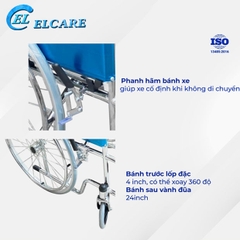 Xe Lăn Bô 2 Lớp Ghế, Có Phanh Tay-XL-365