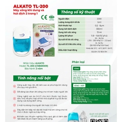 Máy xông khí dung tích hợp hút dịch Alkato TL200 Nhật Bản
