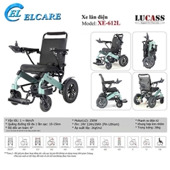 Xe Lăn Điện Gấp Gọn Lucass XE-612L New