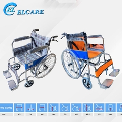 Xe Lăn Khung Thép Mạ Crom Gấp Gọn, Có Phanh Tay - XL-02