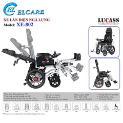 Xe Lăn Điện Đa Năng Lucass XE-802 - Xe Lăn Điện Ngả Nằm NEW